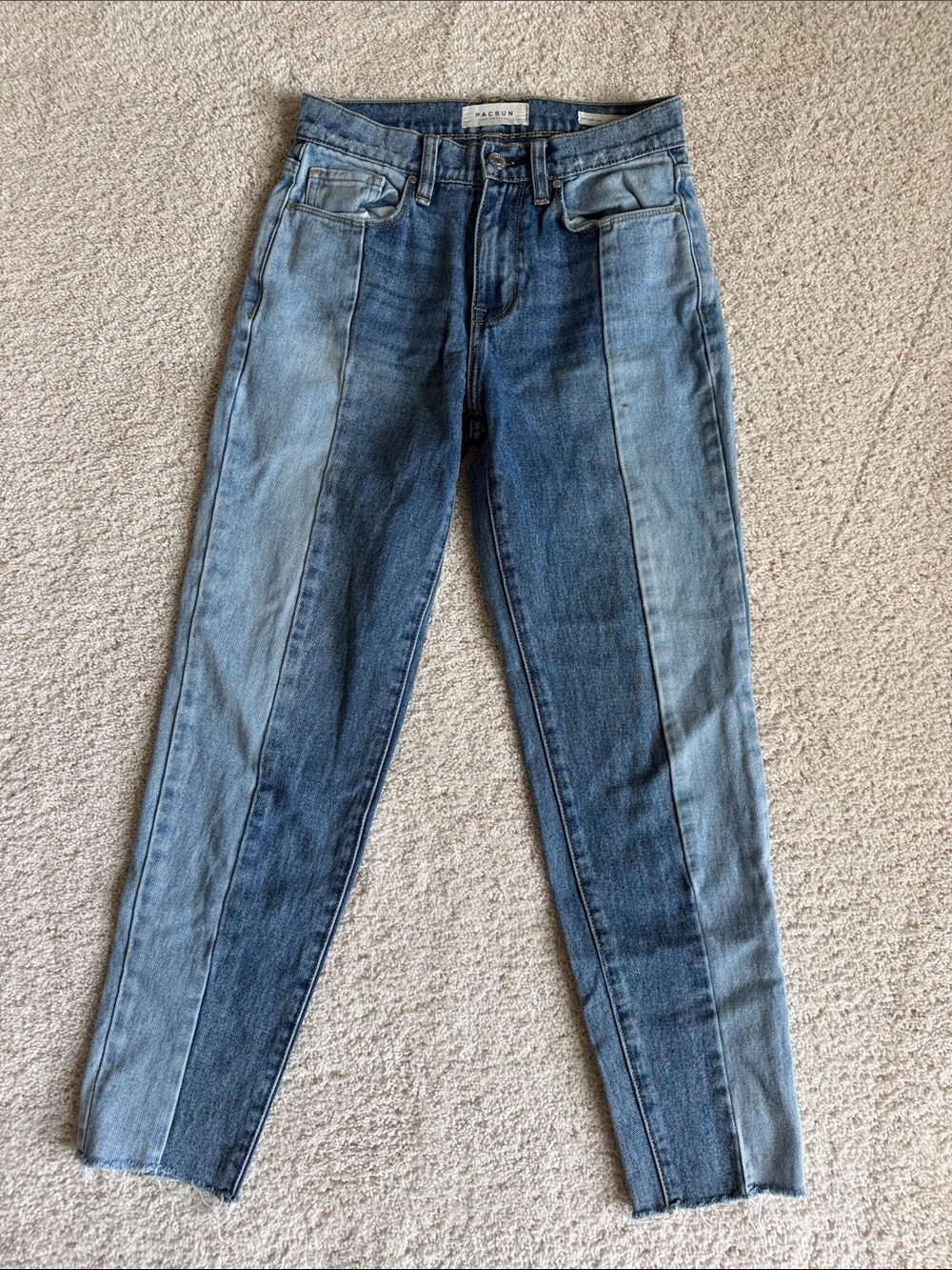 PacSun Two-Tone Blue High-Rise Jeans